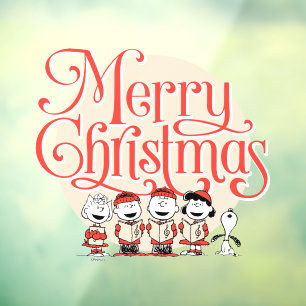 Vinilos Para Cristales Maní Feliz Coro navideño