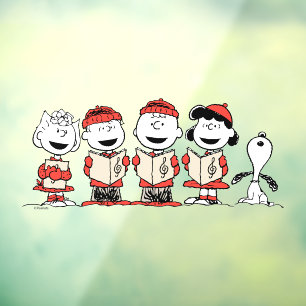 Vinilos Para Cristales Maní Feliz Coro navideño