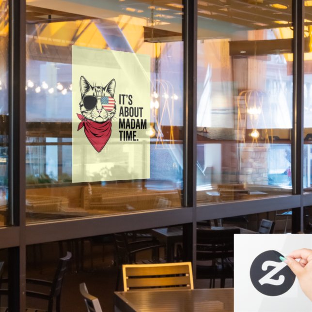 Vinilos Para Cristales Manifestación de Kamala Harris DNC 2024 (ventana del restaurante)