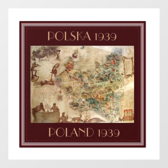VINILOS PARA CRISTALES MAPA DE POLONIA DE 1939 (Hoja)