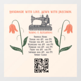 Vinilos Para Cristales Máquina de coser antigua costurera