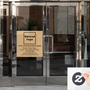 Vinilos Para Cristales Marca comercial en Light Brown Square Window Cling