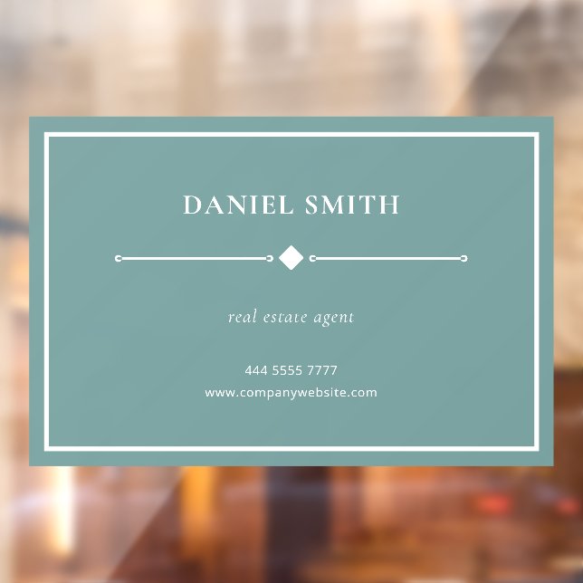 Vinilos Para Cristales Marco Blanco de Oficina Profesional Simple Verde T (Hoja 2)