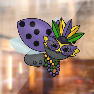 Vinilos Para Cristales Mardi Gras Ladybug