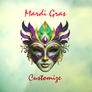 Vinilos Para Cristales Mardi Gras Mask Thunder_Cove