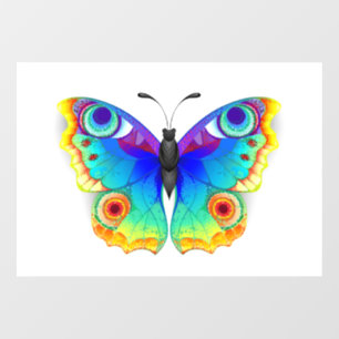 Vinilos Para Cristales Mariposa de ojo de pavo real arcoíris