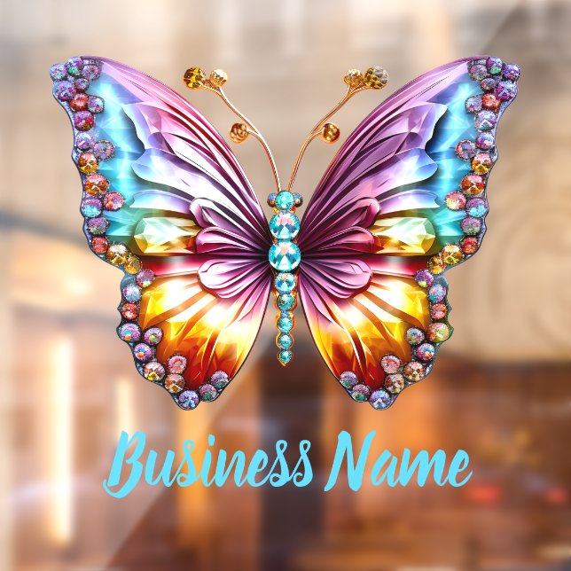 Vinilos Para Cristales mariposa pastel gemas (Hoja 2)