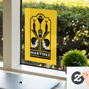 Vinilos Para Cristales Martinez Cocktail Art Deco