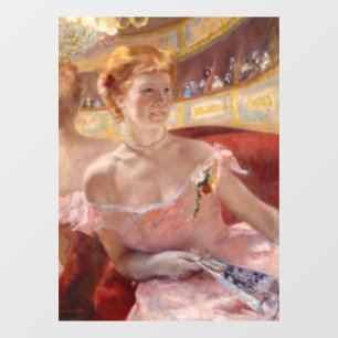 Vinilos Para Cristales Mary Cassatt - Mujer con collar de perla en un gra