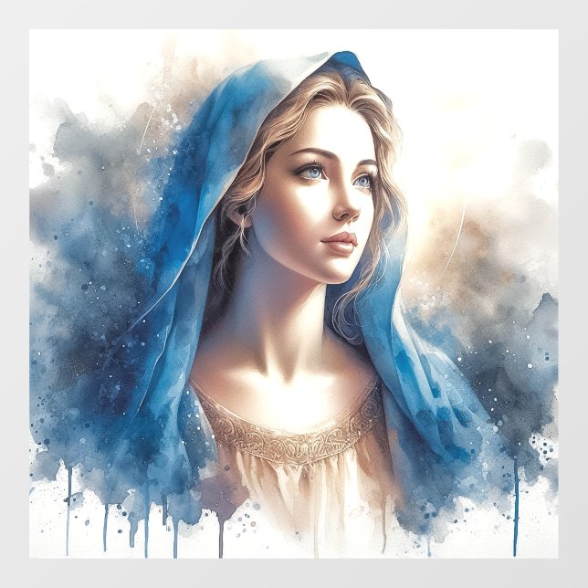 Vinilos Para Cristales Mary Virgin Jesus (Hoja)