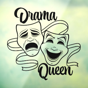 Vinilos Para Cristales Máscaras de teatro de comedia y tragedia Drama Que