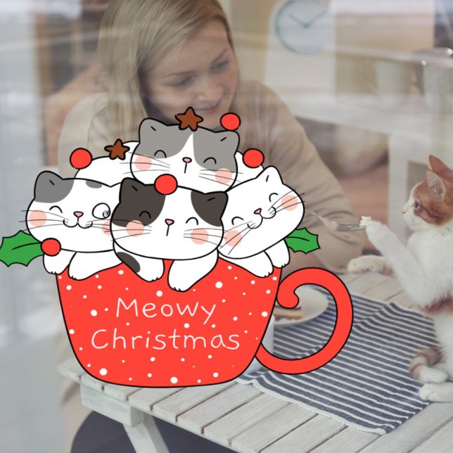 Vinilos Para Cristales Mascota de veterinaria tienda Navidades Meowy se b (Subido por el creador)