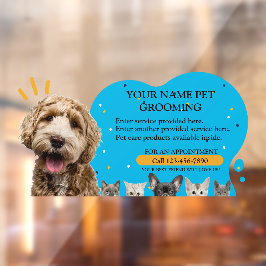 Vinilos Para Cristales Mascota personalizar Grooming Perros y Gatos Color