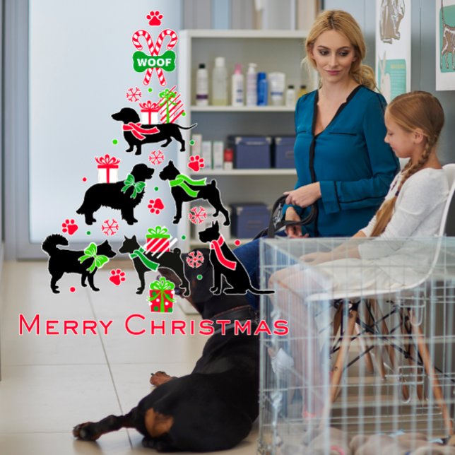 Vinilos Para Cristales Mascota Veterinario Comprar Perro Feliz Árbol de N (Subido por el creador)
