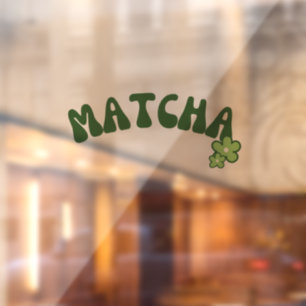 Vinilos Para Cristales Matcha boba té verde, matcha