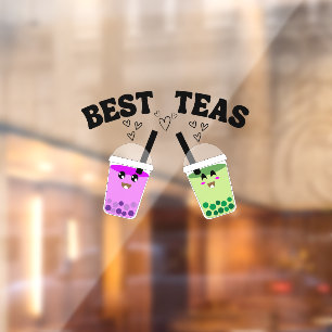 Vinilos Para Cristales Matcha boba té verde, mejores tés matcha