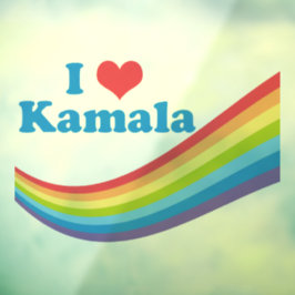 Vinilos Para Cristales Me encanta el arcoiris electoral lindo de Kamala