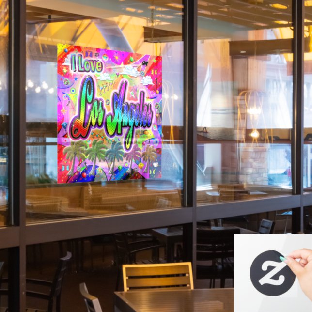 Vinilos Para Cristales ME ENCANTA La Ventana Vista Express De Los Ángeles (ventana del restaurante)