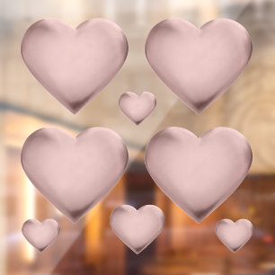 Vinilos Para Cristales Medalla de Corazón de Oro Rosa 3D para Boda