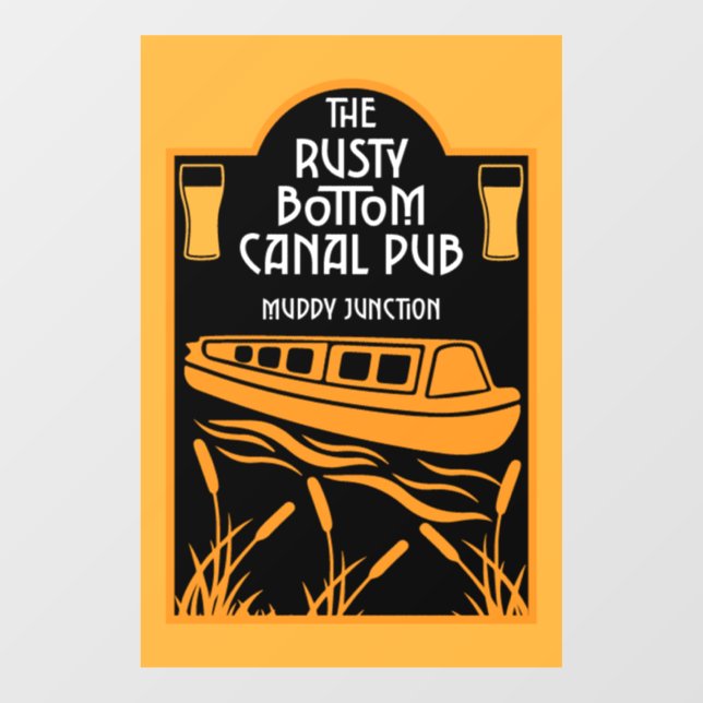 Vinilos Para Cristales Mejores Pubs de lanchas estrechas (Hoja)