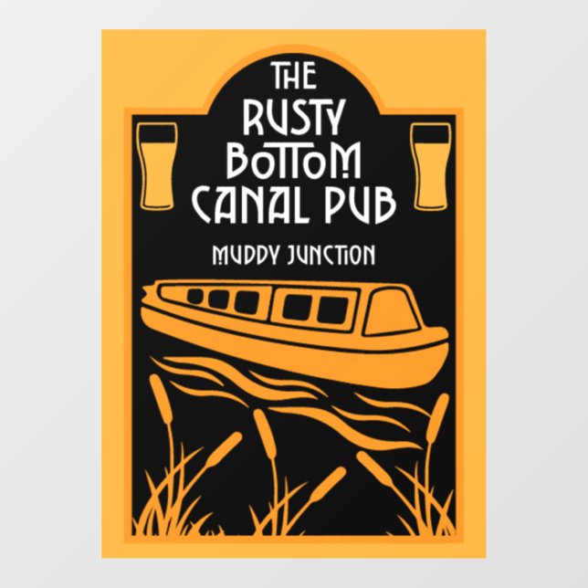 Vinilos Para Cristales Mejores Pubs de lanchas estrechas (Hoja)