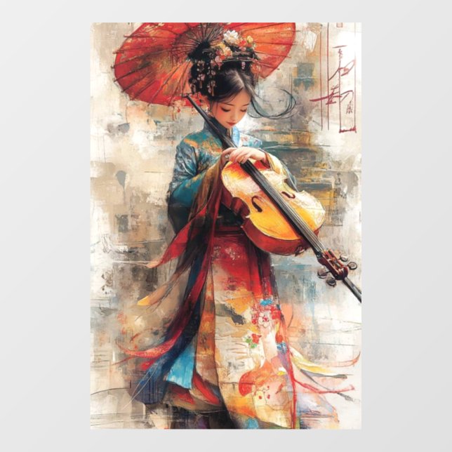 Vinilos Para Cristales Melodía de la tradición: La armonía del arte y la  (Hoja)