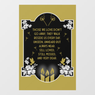 Vinilos Para Cristales Mensaje de soporte de condolencia