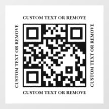 Menú adhesivo de código QR en blanco y negro moder