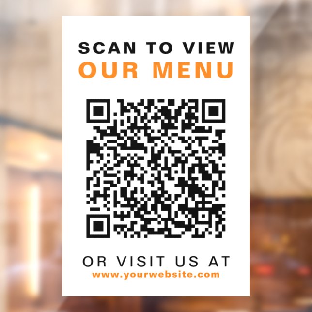 Vinilos Para Cristales Menú Café del restaurante QR Code (Hoja 2)