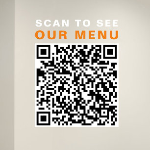 Vinilos Para Cristales Menú Cafe Restaurante Código QR