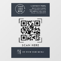 Menú Código QR | Logotipo Empresarial Sin Contacto