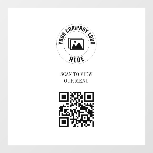 Vinilos Para Cristales Menú de código QR Scan Me blanco Sign  (Hoja)