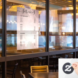 Vinilos Para Cristales Menú de servicio de lista de precios de venta de R