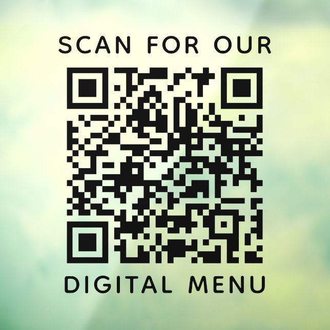Vinilos Para Cristales Menú digital con código QR profesional (Hoja 3)