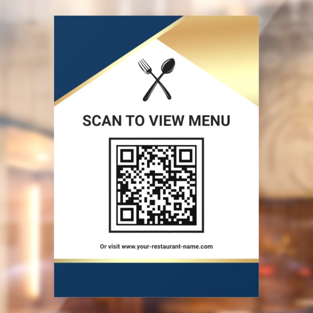 Vinilos Para Cristales Menú digital de código QR del restaurante Navy Blu (Hoja 2)