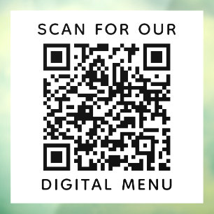 Vinilos Para Cristales Menú digital de código QR profesional simple