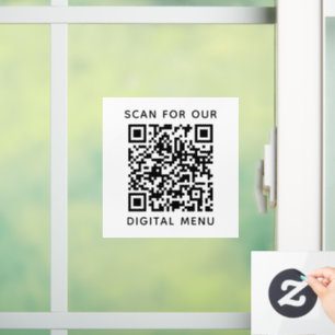 Vinilos Para Cristales Menú digital de código QR profesional simple