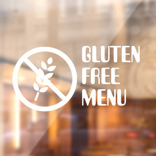 Vinilos Para Cristales Menú Gluten Free Menu Restaurant Window Cling