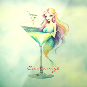 Vinilos Para Cristales Mermaid Martini Chica Thunder_Cove