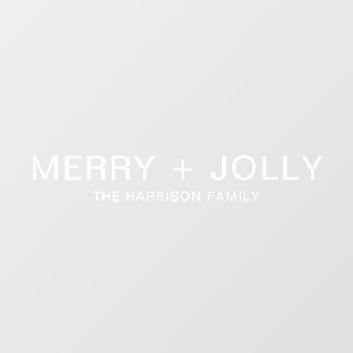 Vinilos Para Cristales Merry and Bright Minimal White Modern Christmas 