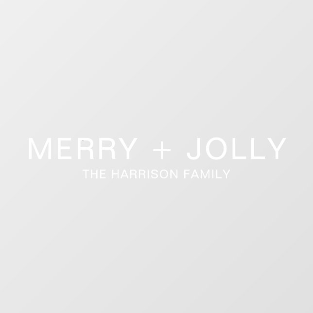 Vinilos Para Cristales Merry and Bright Minimal White Modern Christmas  (Hoja)