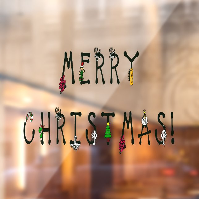 Vinilos Para Cristales Merry Christmas DecOffice, Home & Store Vinyl (Hoja 2)