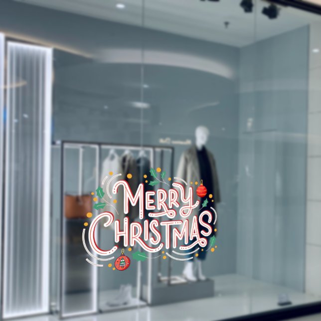 Vinilos Para Cristales Merry Christmas Festival Ball Holiday Vibes Store (Merry Christmas Festival Ball Holiday Vibes Store Window Cling)