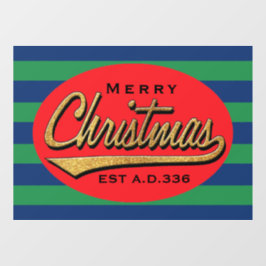 Vinilos Para Cristales Merry Christmas Retro Window Cling