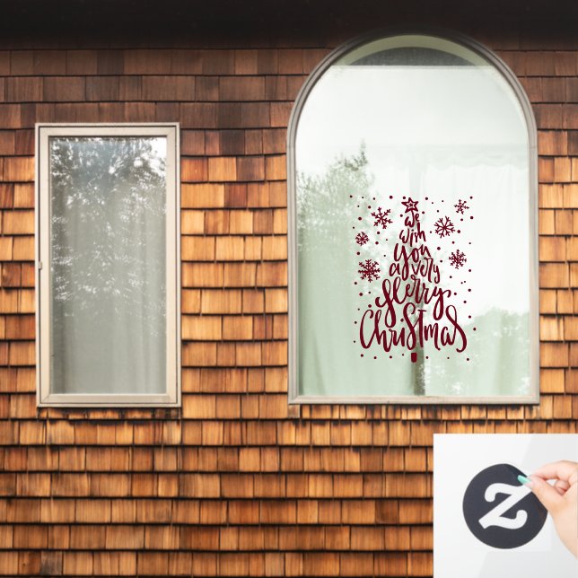 Vinilos Para Cristales Merry Christmas Snowflakes window decalks (Ventana de inicio)
