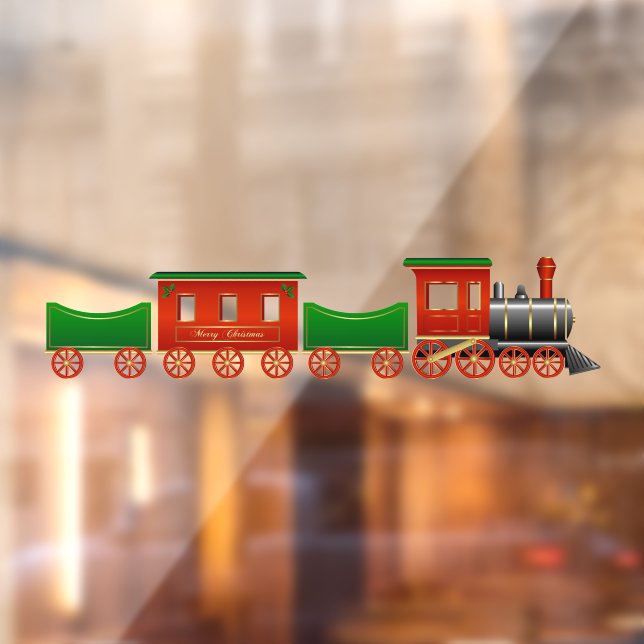 Vinilos Para Cristales Merry Christmas Toy Train (Hoja 2)
