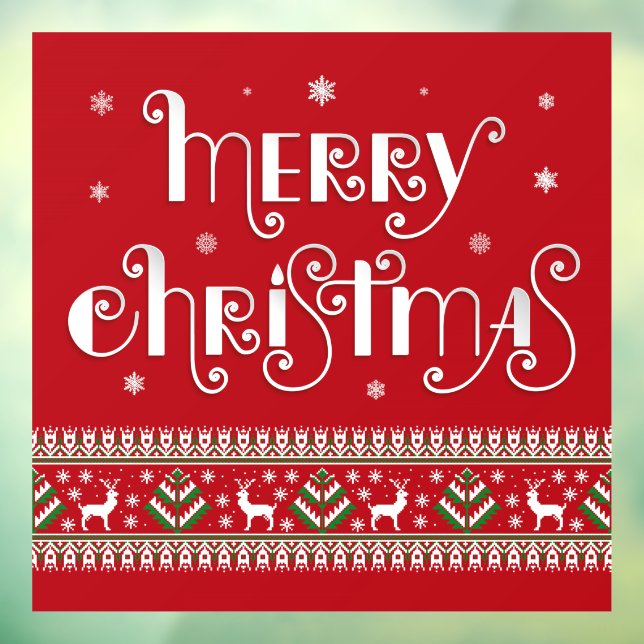 Vinilos Para Cristales Merry Christmas Window Cling (Hoja 3)