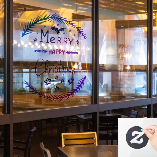 Vinilos Para Cristales Merry Christmas Window Cling (ventana del restaurante)