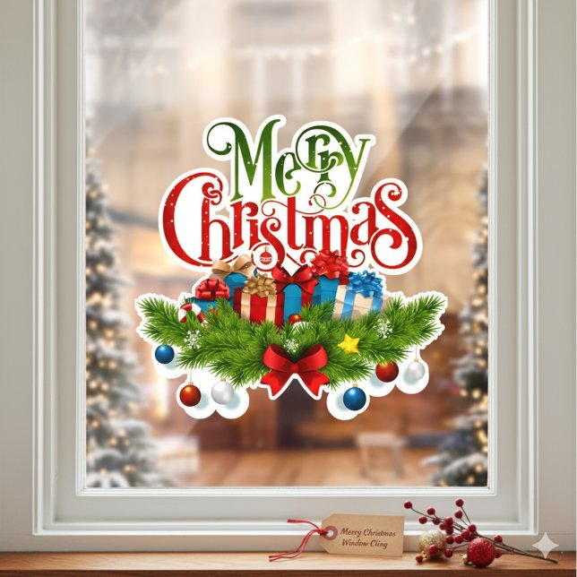 Vinilos Para Cristales Merry Christmas Window Cling (Merry Christmas Window Cling)