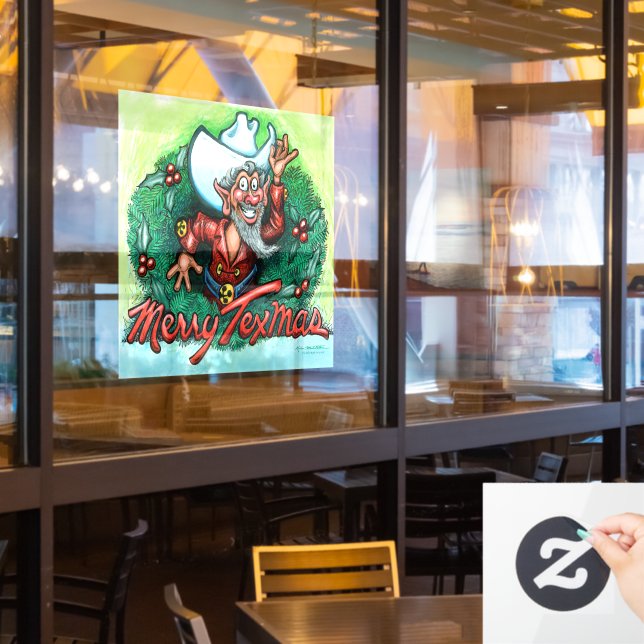 Vinilos Para Cristales Merry Texmas Window Cling (ventana del restaurante)